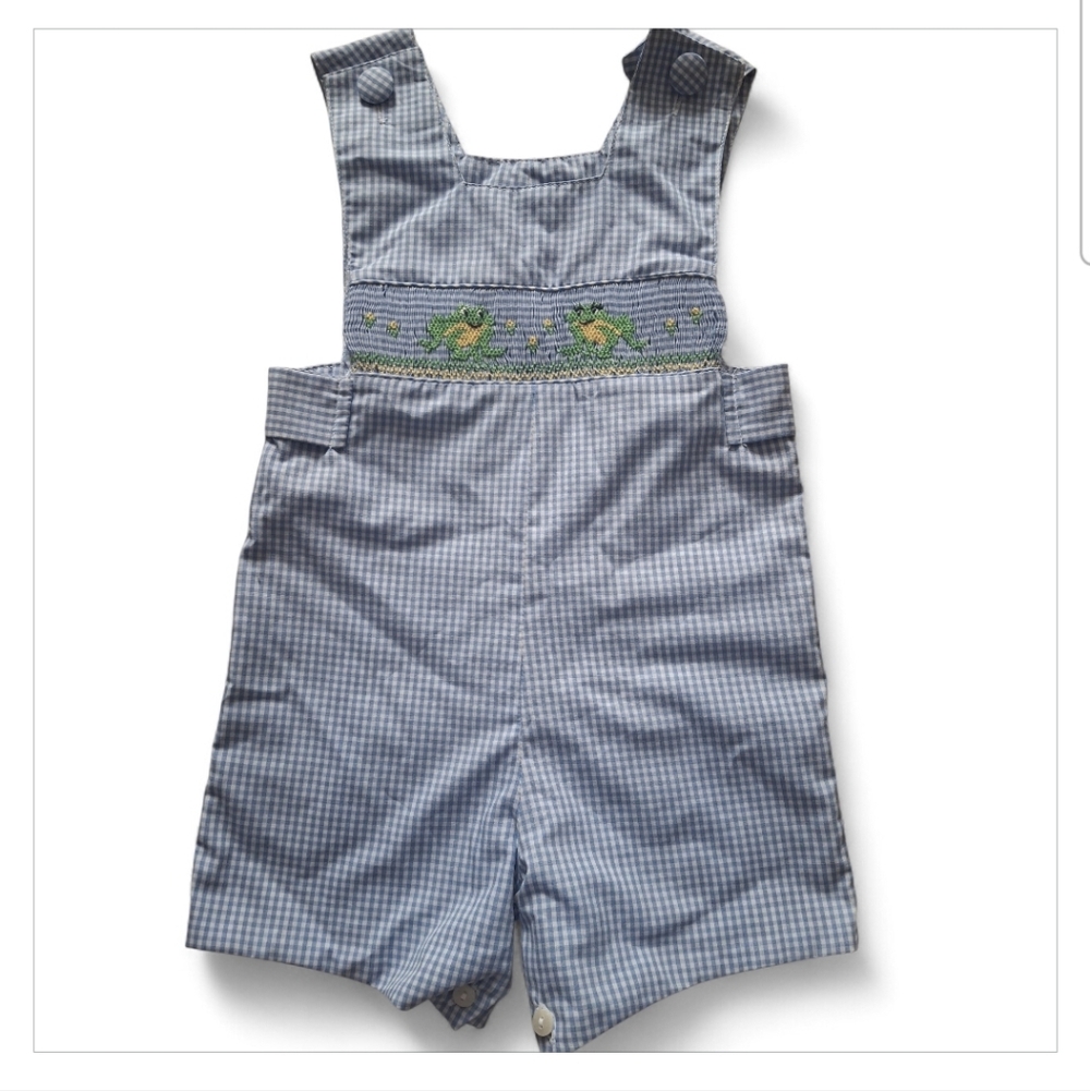 Frog Smocked Jon Jon By Amanda Remembered Size 12m